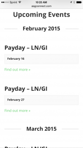 Your list of paydays looks like this